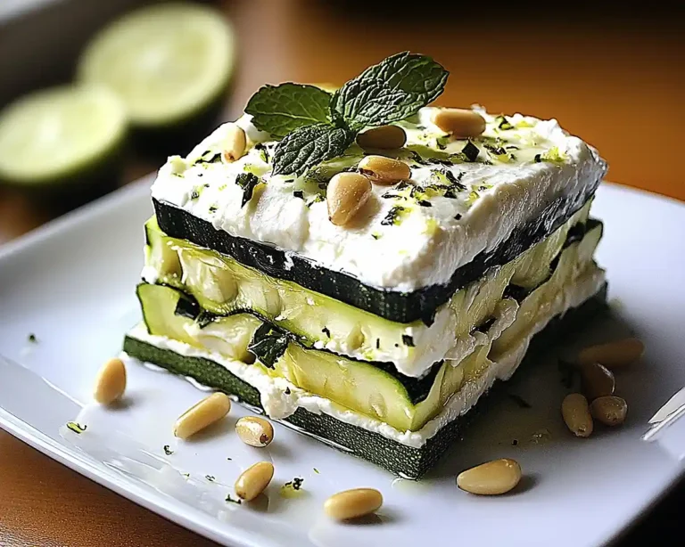Mille-Feuille de Courgettes & Feta Fouettée au Citron