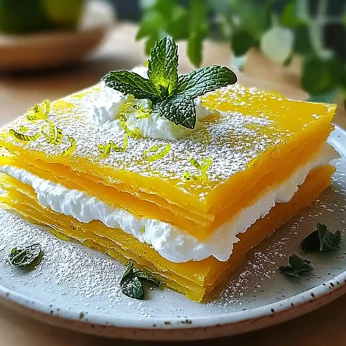 Mille-feuille de Betterave Jaune, Feta Fouettée au Citron Vert & Huile de Menthe