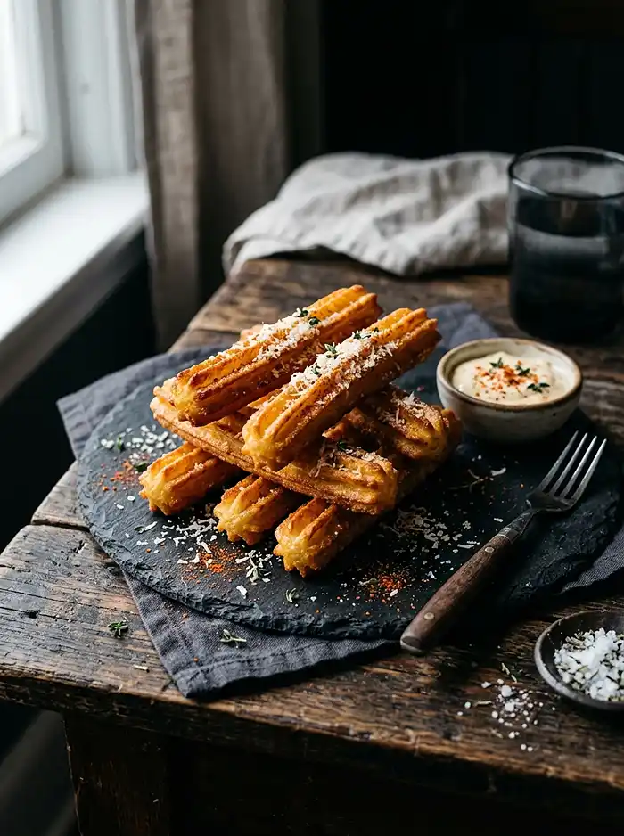 Recette Churros Salés au Parmesan & Piment d'Espelette