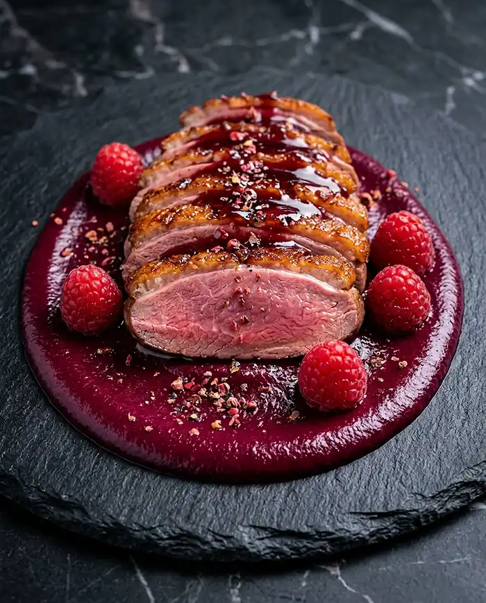 Recette Tataki de Magret de Canard Laqué à la Framboise