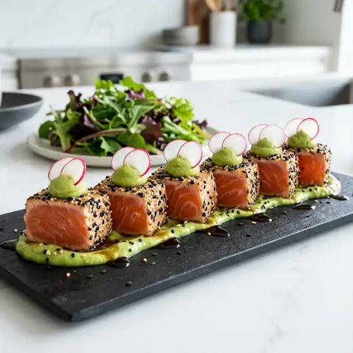Tataki de Saumon au Sésame Noir