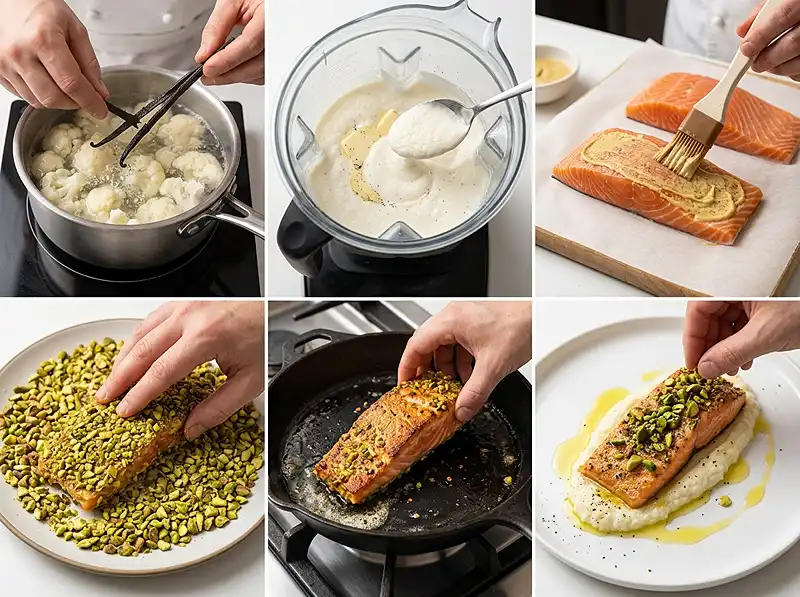 Comment preparer Tataki de Saumon en Croûte de Pistache