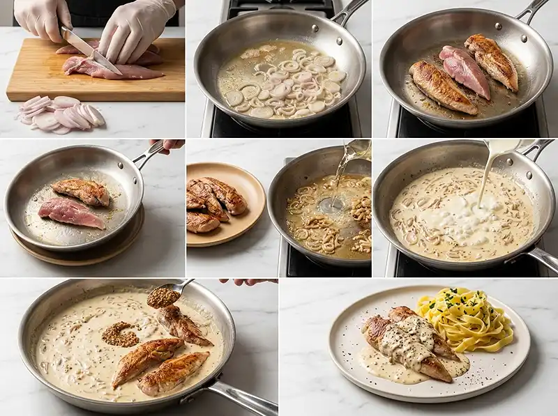 Comment preparer recette aiguillettes de canard crème fraîche