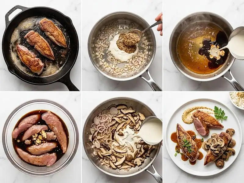 Les ingrédients pour la Recettes aiguillettes de canard en sauce