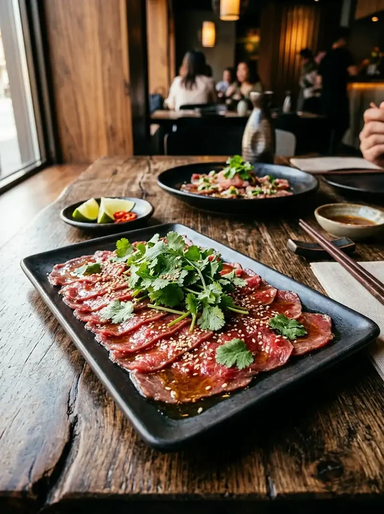 Carpaccio de Bœuf Façon Tigre qui Pleure 5 Recette Carpaccio de Bœuf Façon Tigre qui Pleure