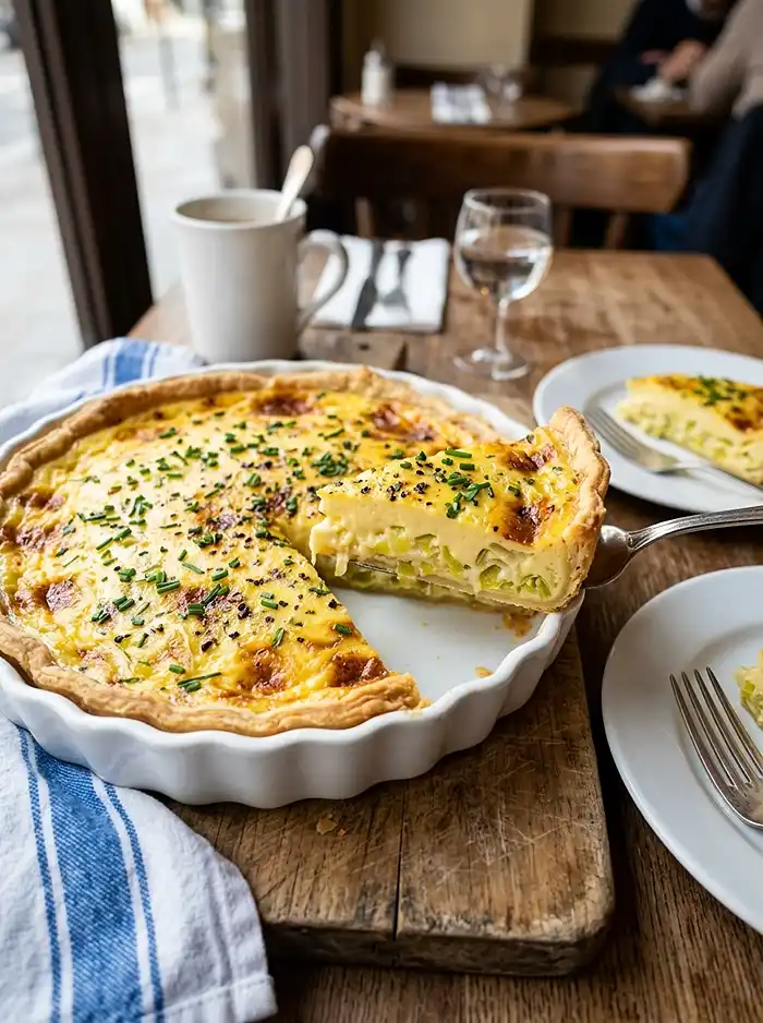 Recette Flan Pâtissier Salé au Comté 18 Mois, Poireaux Confits & Poivre de Timut