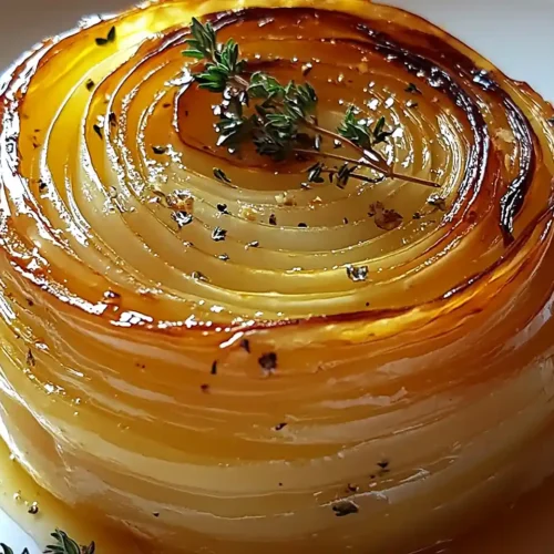 Tatin d’Échalotes Confites au Miel & Bûche de Chèvre Fondante