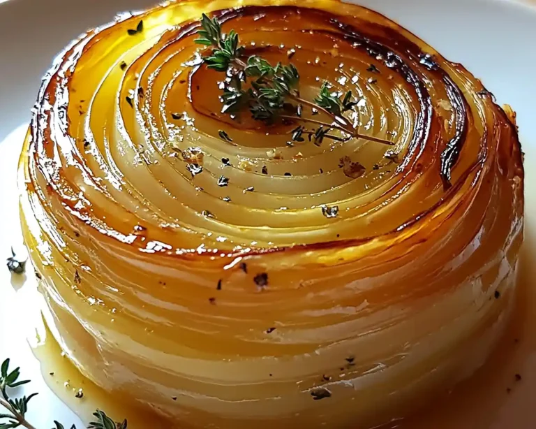 Tatin d’Échalotes Confites au Miel & Bûche de Chèvre Fondante
