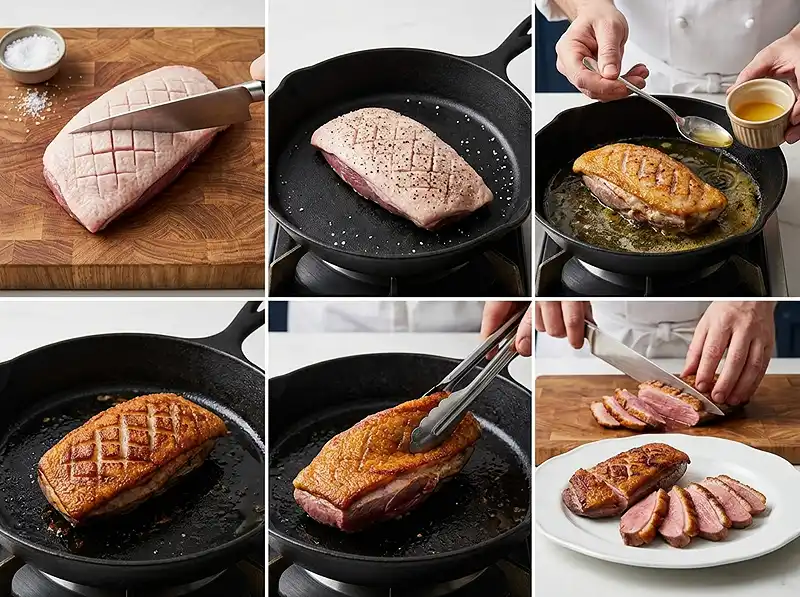 Cuisson Magret de Canard à la Poêle 4 temps de cuisson magret de canard à la poêle