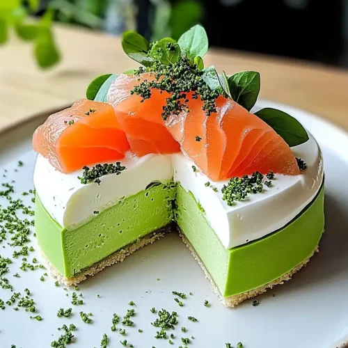 Bavarois Salé Gourmand : Mousse d'Asperges Vertes 2 Bavarois Salé Mousse d'Asperges Vertes, Insert Saumon Gravlax & Sablé Parmesan