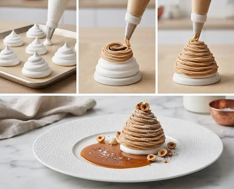 Le Mont-Blanc Salé au Foie Gras & Marrons 4 Comment preparer Le Mont-Blanc Salé au Foie Gras & Marrons