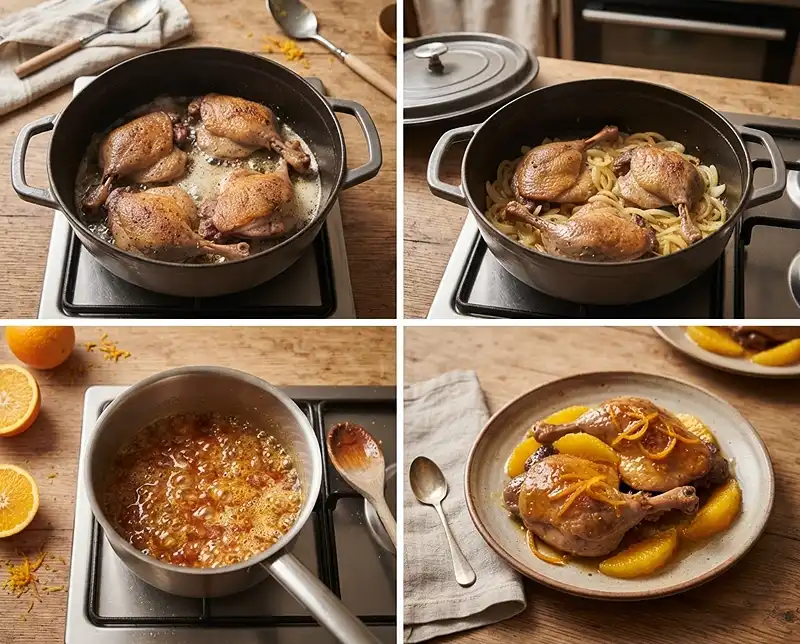 Comment preparer la recette canard à l'orange facile