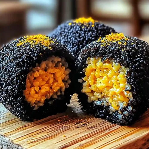 Arancini Éclipse Irrésistibles 2 L'Arancini Éclipse (Noir à l'Encre de Seiche, Cœur d'Or au Safran)