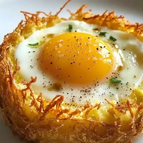 Œuf Mollet en Croûte d'Or Irrésistible 2 L’Œuf Mollet En Croûte d’Or sur Nid de Pommes Paille