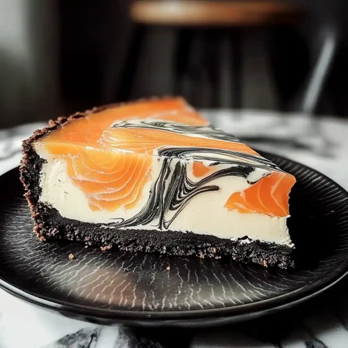 Cheesecake Salé Marbré Saumon & Encre de Seiche 2 Le Cheesecake Salé Marbré Saumon Fumé, Aneth & Encre de Seiche
