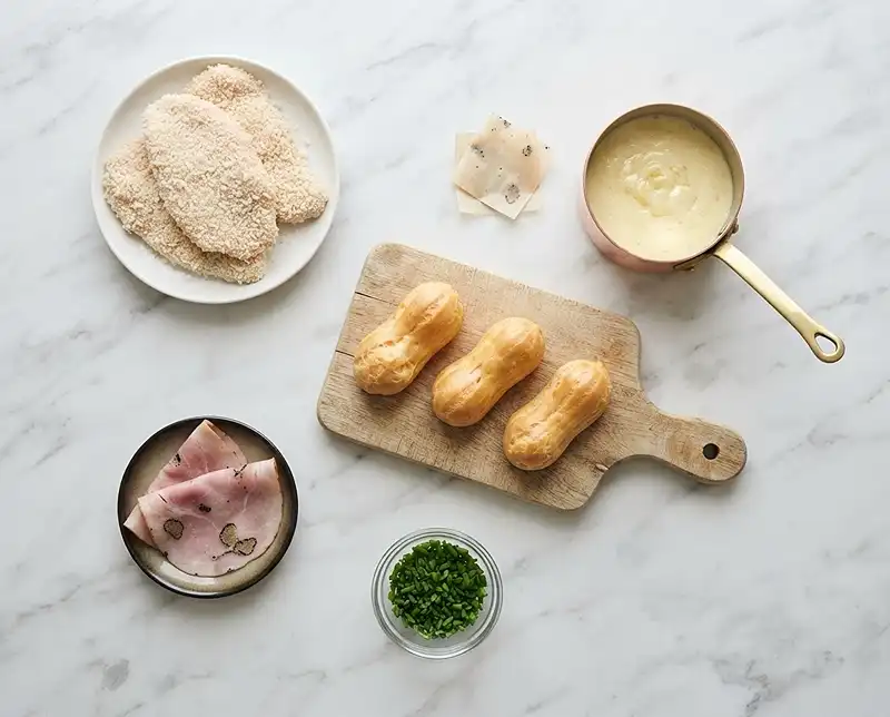 Éclair Salé Cordon Bleu au Comté 24 Mois 3 Les ingrédients pour Éclair Salé Cordon Bleu au Comté 24 Mois