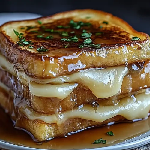 Pain Perdu Salé Soupe à l'Oignon, Dôme de Gruyère Filant