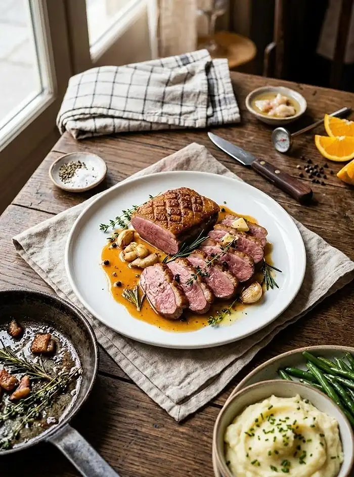 Recette filet de canard à la poêle a table