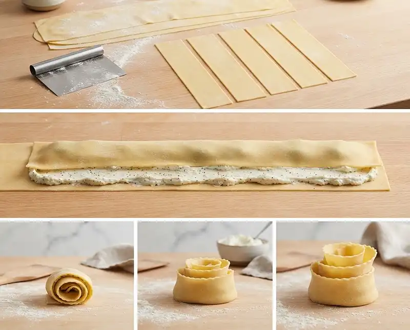 La Rose de Ravioli Géante au Jaune Coulant 4 Comment preparer La Rose de Ravioli Géante au Jaune Coulant