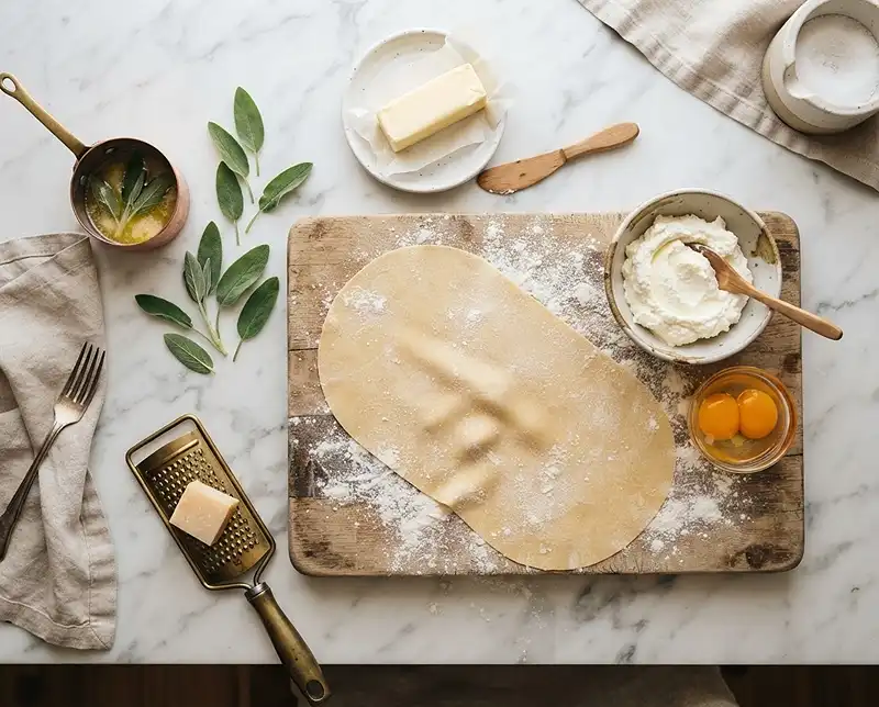 La Rose de Ravioli Géante au Jaune Coulant 3 Les ingrédients pour La Rose de Ravioli Géante au Jaune Coulant