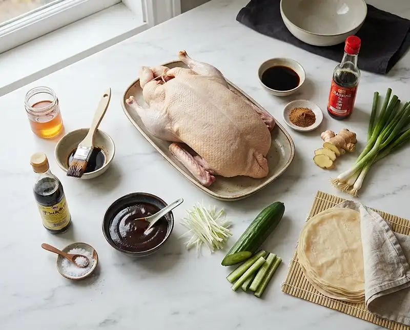Les ingrédients pour recette canard laqué chinois