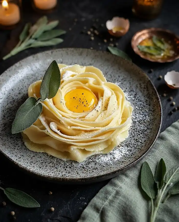 La Rose de Ravioli Géante au Jaune Coulant 5 Recette La Rose de Ravioli Géante au Jaune Coulant