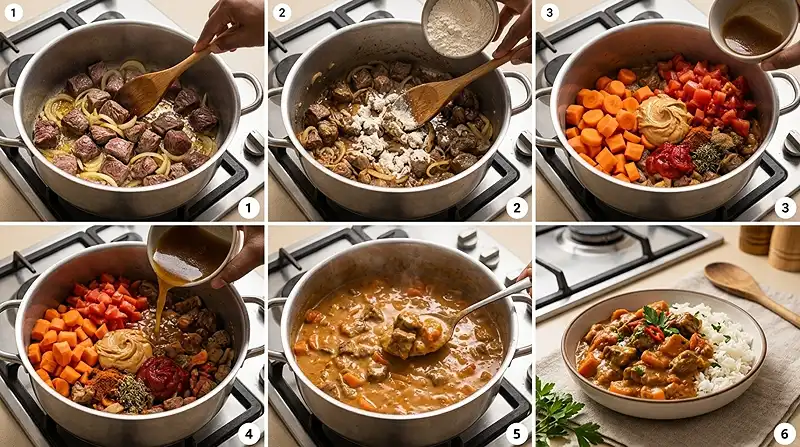 Mafé Bœuf au Cookeo 4 Comment preparer recette mafé au bœuf