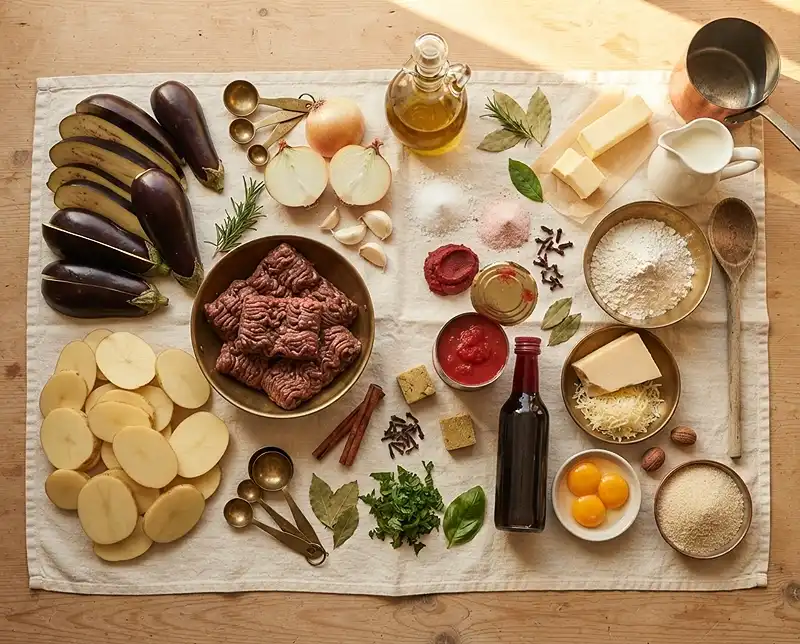 Moussaka Grecque 3 Les ingrédients pour moussaka
