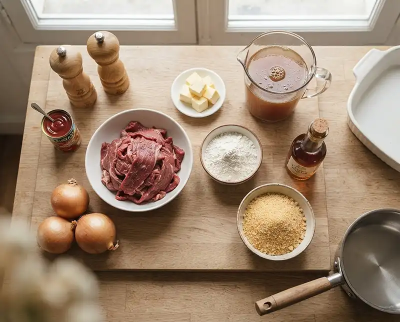 Boeuf Mironton Onctueux 3 Les ingrédients pour bœuf mironton recette