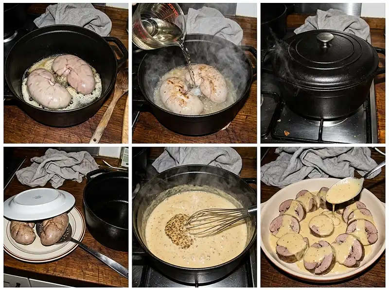 Rognon de Veau Sauce Moutarde Inratable 4 Préparation de la recette Rognon de Veau Sauce Moutarde